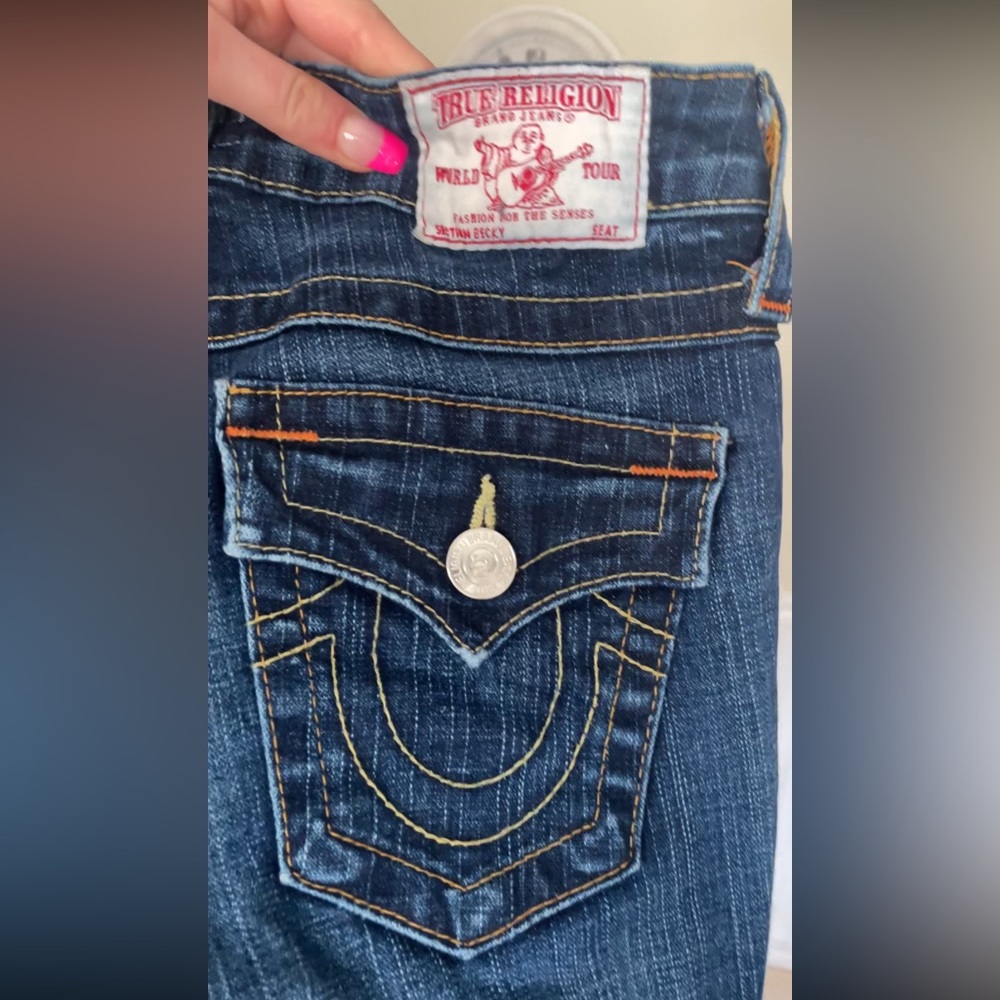 True Religion blue wash jeans